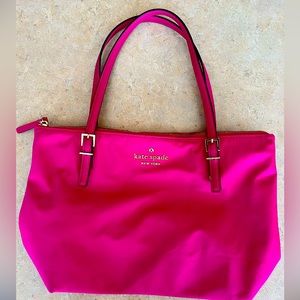 Kate spade hot pink nylon purse! EUC